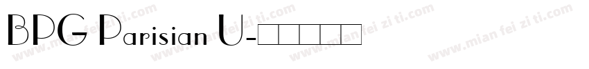 BPG Parisian U字体转换